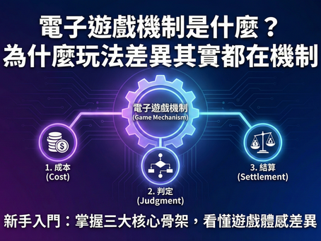 電子遊戲機制解析：圖解成本、判定與結算三大核心骨架，揭示玩法差異的底層邏輯