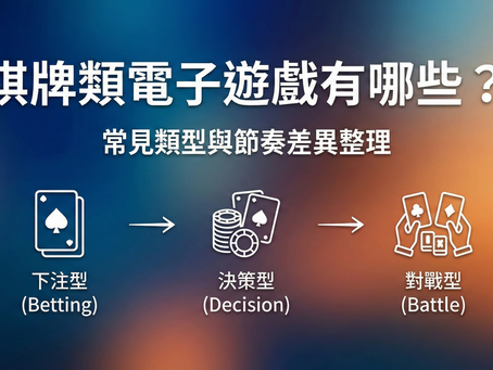 棋牌類電子遊戲類型解析：圖解下注型、決策型與對戰型三大常見分類與玩法節奏差異